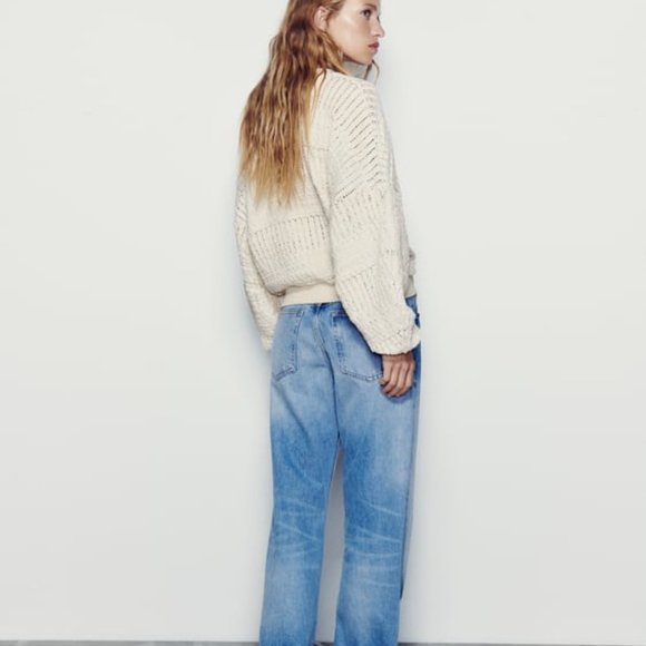 NWT ZARA RUSTIC BOMBER S, L 5584 - Picture 5 of 8